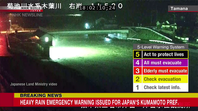 Berichte über Hochwasserschäden in Kumamoto
