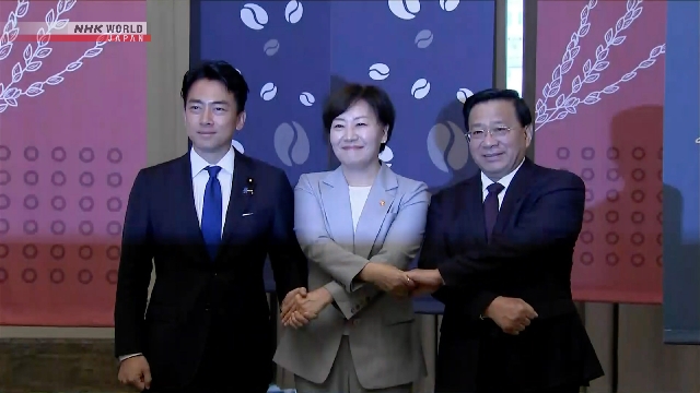 Japan, China, Südkorea, um sich zusammenzuschließen, um ansteckende Viehkrankheiten anzugehen