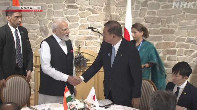 Ishiba, Modi besuchen Chipwerk im Nordosten Japans