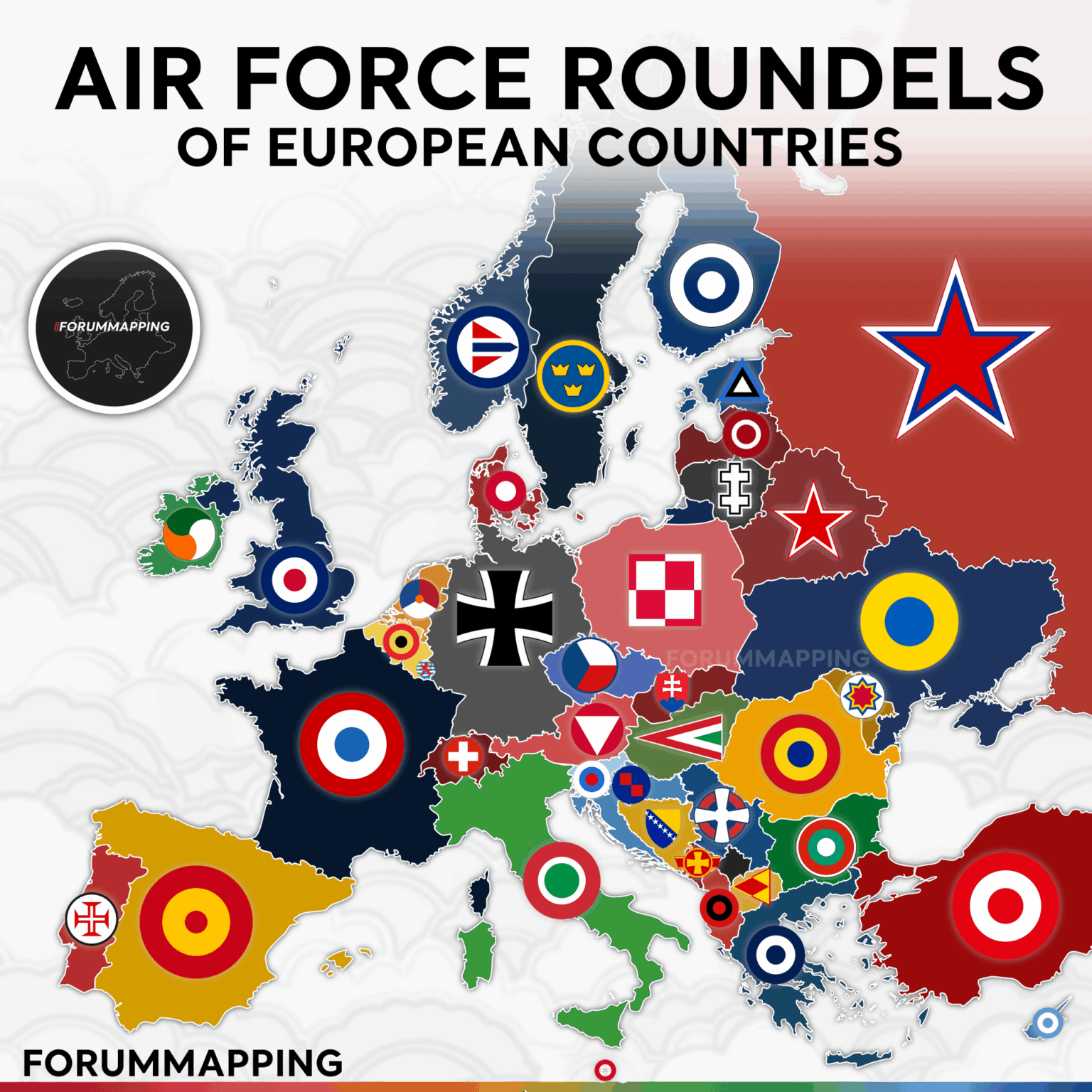 Luftwaffenrunde der europäischen Länder [OC]