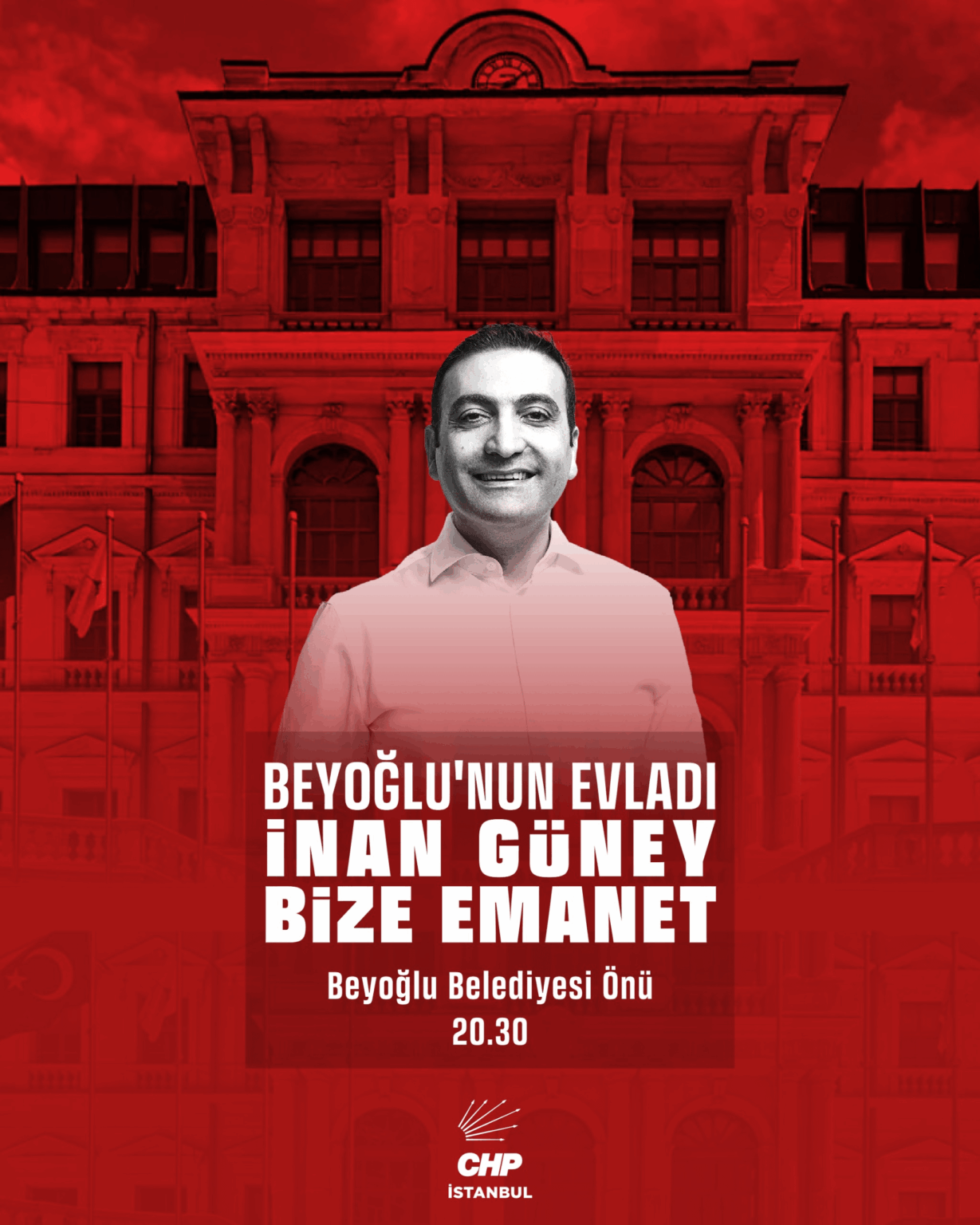 CHP, heute vor der Gemeinde Beyoğlu - şişhane Square.