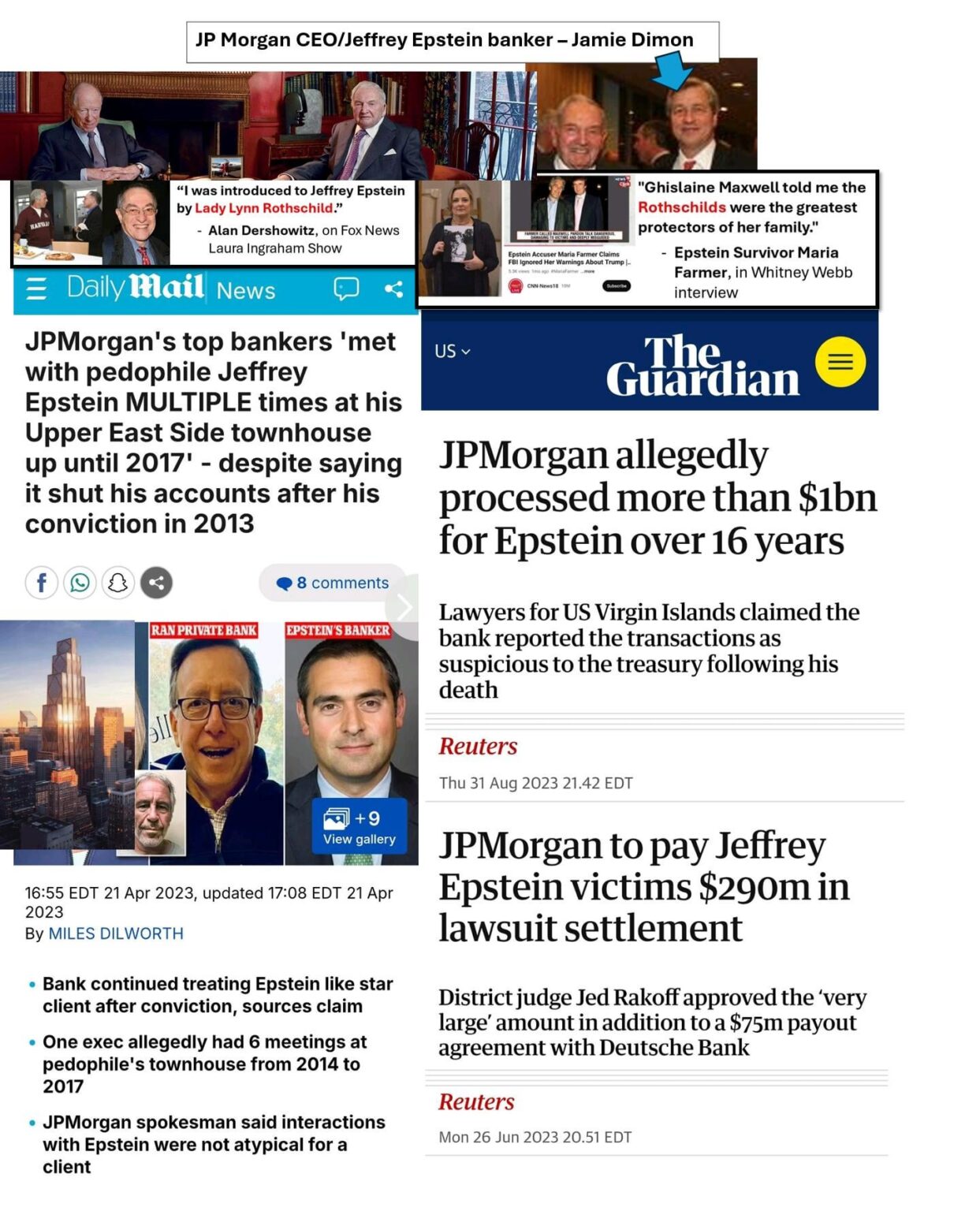 Sollten alle Banker von JPMorgan, die Jeffrey Epstein geholfen haben, Kinder zu vergewaltigen und Kinder an korrupte Politiker und Wissenschaftler zu verkaufen, um Vergewaltigung zu vergewaltigen, damit Israel/International Central Banker erpresst, meine Regierung zu kontrollieren und Putsch zu kontrollieren und Putschzustände zu erhalten? Sollten alle Banker von JPMorgan, die Jeffrey Epstein geholfen haben, Kinder zu vergewaltigen und Kinder an korrupte Politiker und Wissenschaftler zu verkaufen, um Vergewaltigung zu vergewaltigen, damit Israel/International Central Banker erpresst, meine Regierung zu kontrollieren und Putsch zu kontrollieren und Putschzustände zu erhalten?