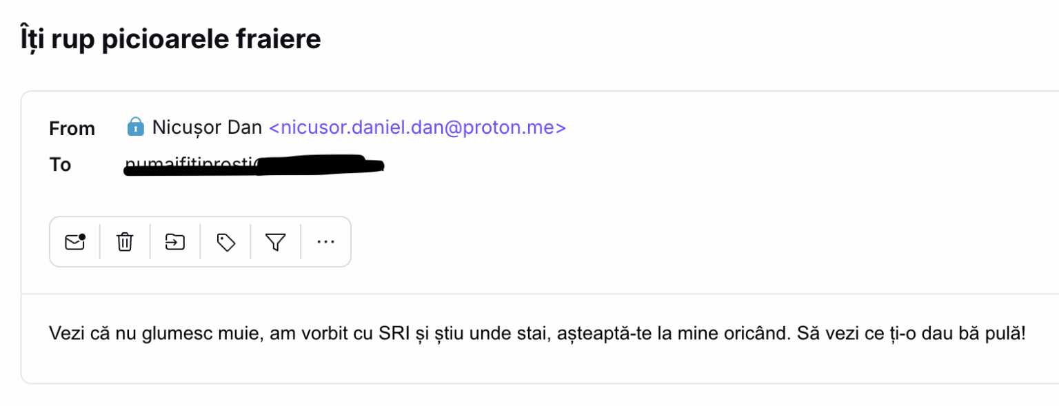 Nicușor Dan bedrohte mich!