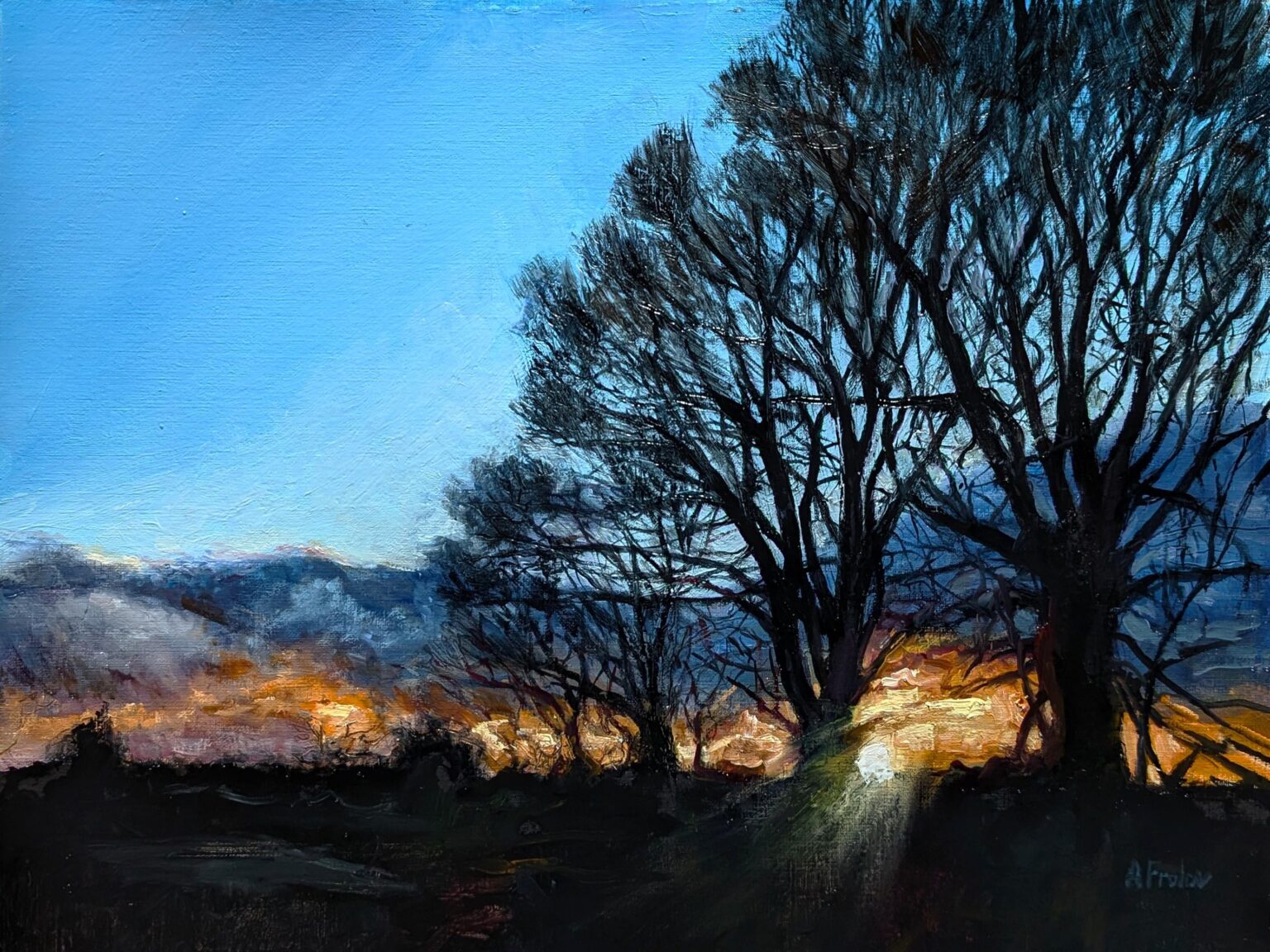 "Morgensonne" - mein Ölgemälde
