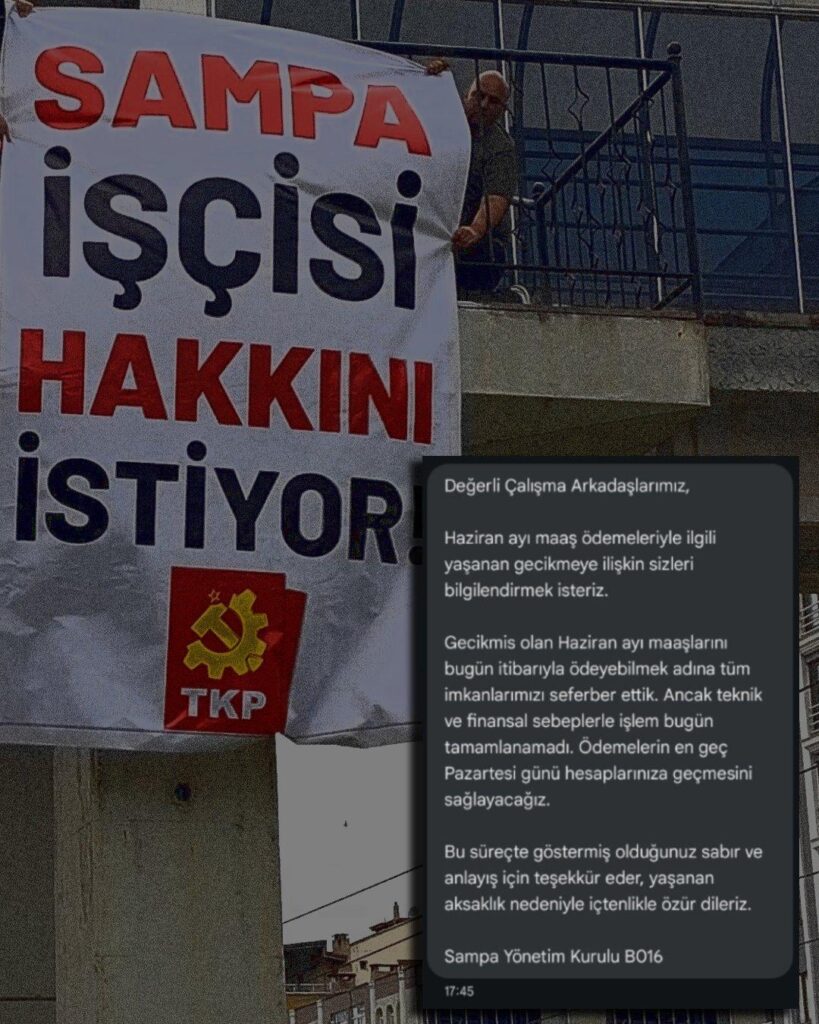 Sampa Worker stand auf, die Firma entschuldigte sich