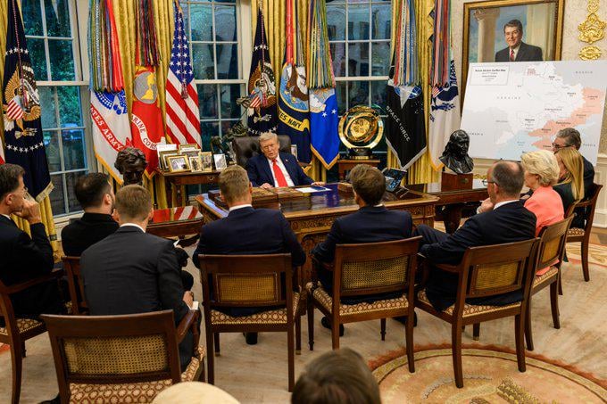 Trump trifft die europäischen Führer, Ukraine -Präsident gestern Abend im Weißen Haus