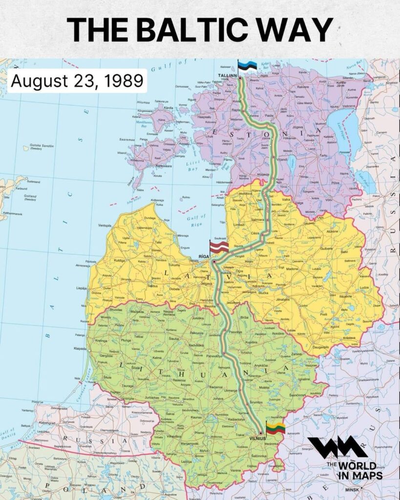 600 Kilometer Mut: Der baltische Weg Protest