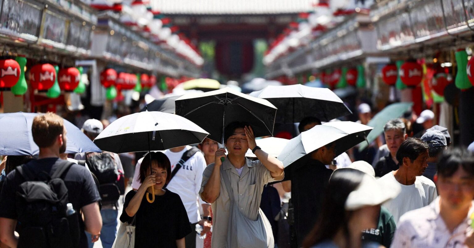 Japan setzt Rekord hohe Temperaturen, besorgt über Reisfrüchten