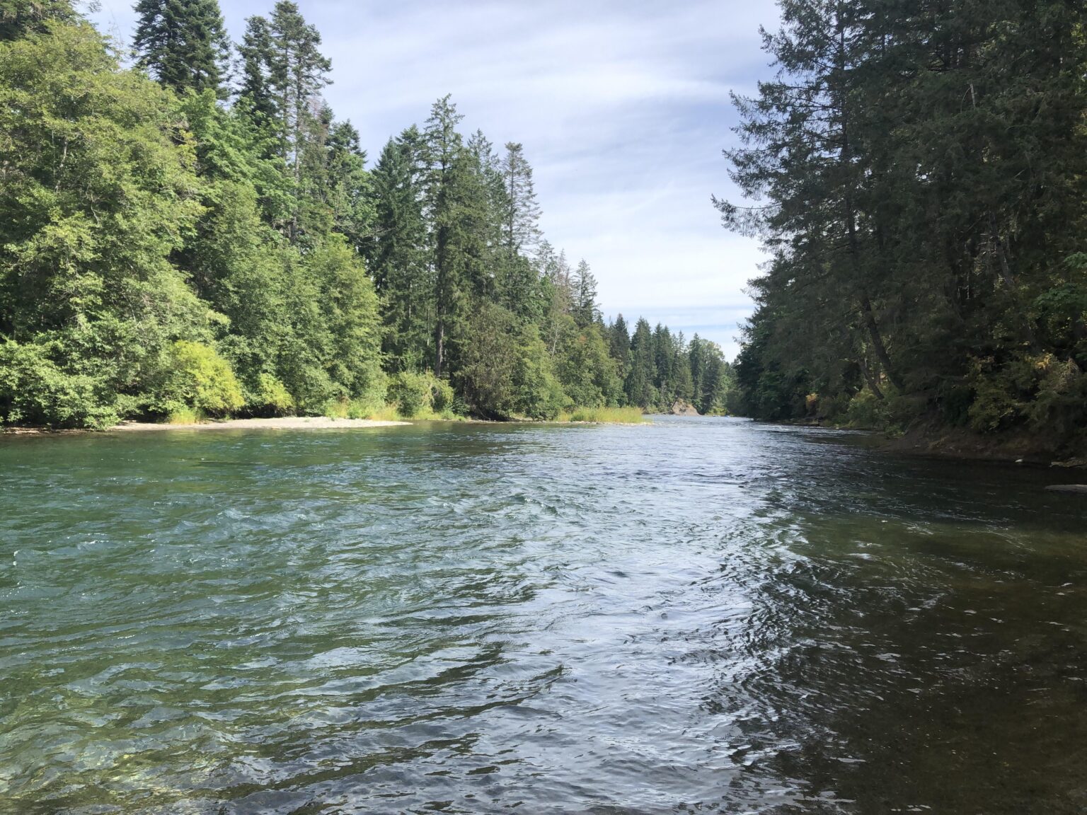 Der Puntledge River in Courtenay, Kanada.