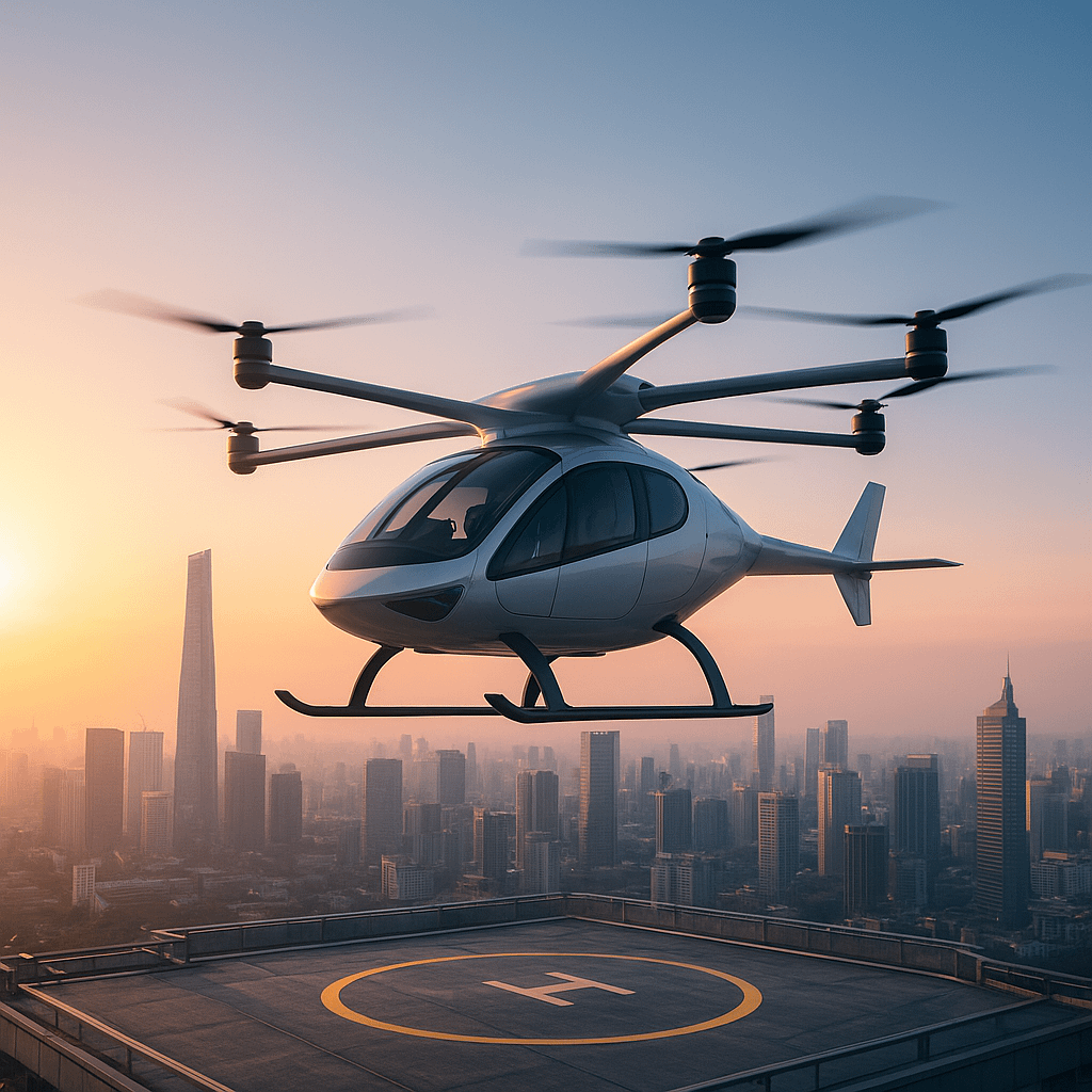 Fliegende Autos starten in China, während die Welt für die Zukunft der städtischen Luftmobilität rast