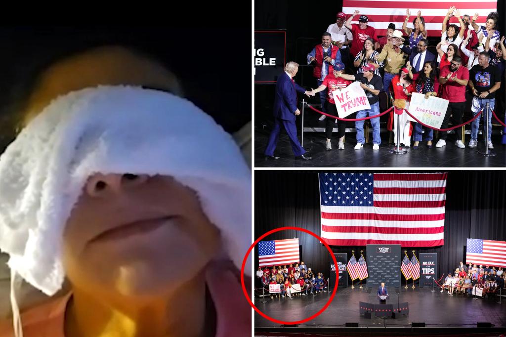 Von 9/2024 „Trump -Anhänger, die während der Arizona -Rallye mit mysteriösen Augenverletzungen auf der Bühne saßen“