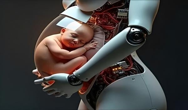 OK, China kündigte an, dass wir ab nächstem Jahr humanoide Roboter in künstlichen Gebärmutter Menschen erzeugen werden. Implikationen?