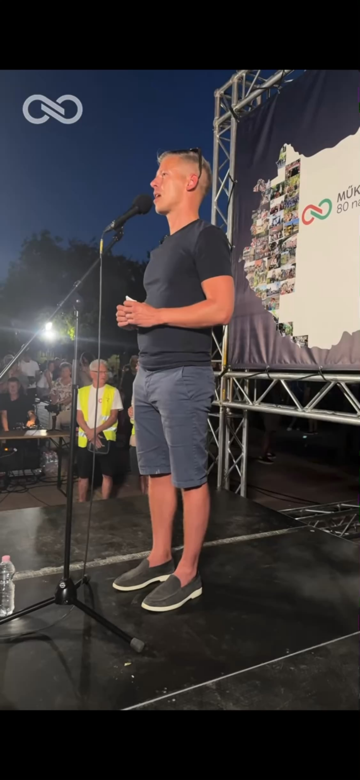 Peter Magyar schreit selbst, während er spricht