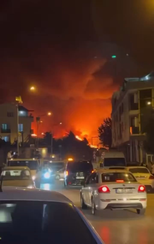 Schreckliche Szenen von Waldbränden in der Türkei.