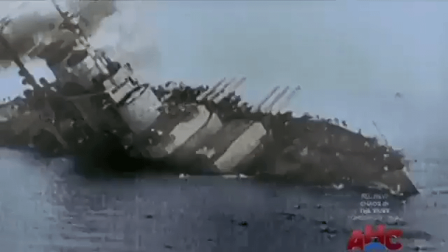 Sinking des österreichischen Schlachtschiffs Szent István im Jahr 1918, dem einzigen Schlachtschiff -Verlust, der während des Zweiten Weltkriegs gedreht wurde