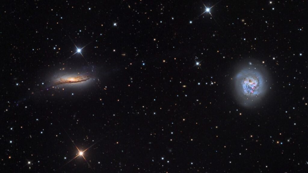 Paar kollidierende Galaxien kann auf das Schicksal der Milchstraße und des nächsten galaktischen Nachbarn hinweisen