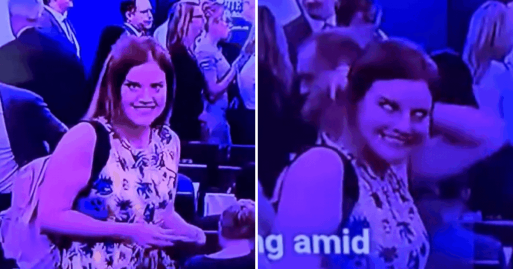 Reporter des Weißen Hauses reagiert auf die Verschwörungstheorie, nachdem virale Video sie "in einen Dämon verwandelt" erwischt hat