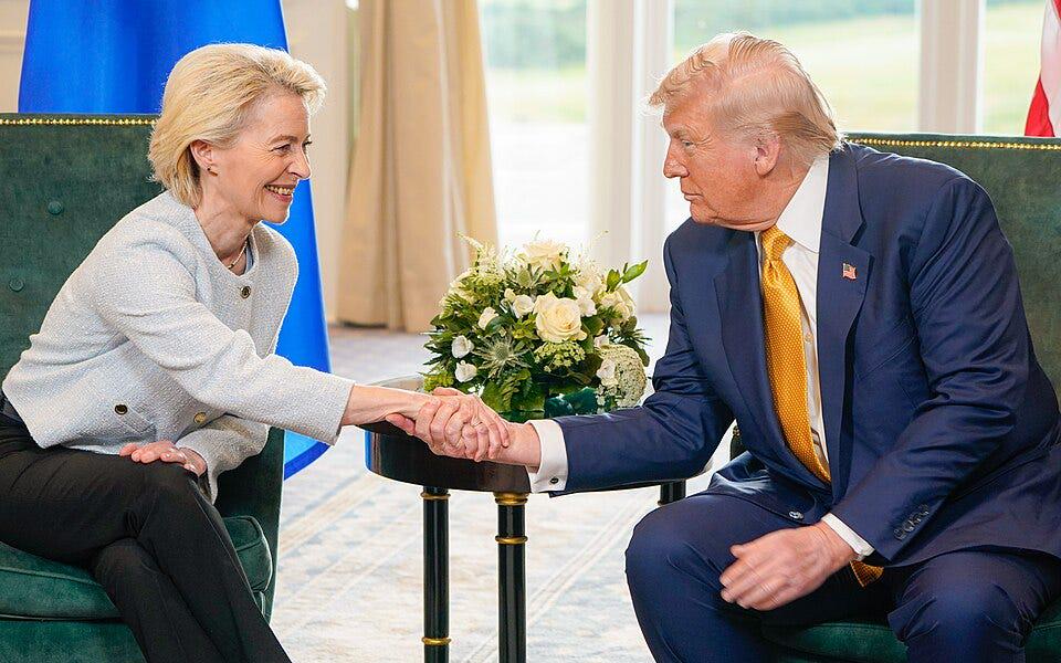 Donald Trumps extortion racket comes back for Von der Leyen