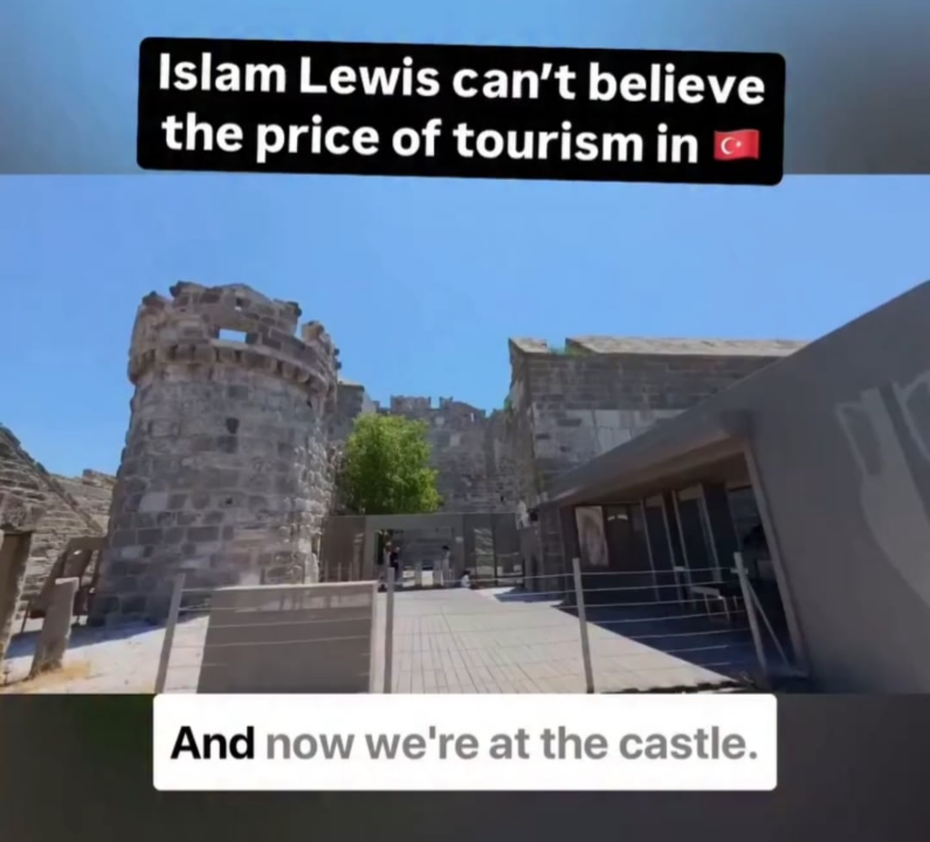 İslamlewis ist überrascht, dass der Eingang zu einer Burg in Türkiye 23 Euro in der Türkei beträgt