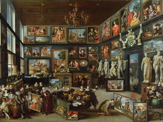 Freimaurerei Symbolik in 1628 Gemälde von Flandern (modernes Belgien)