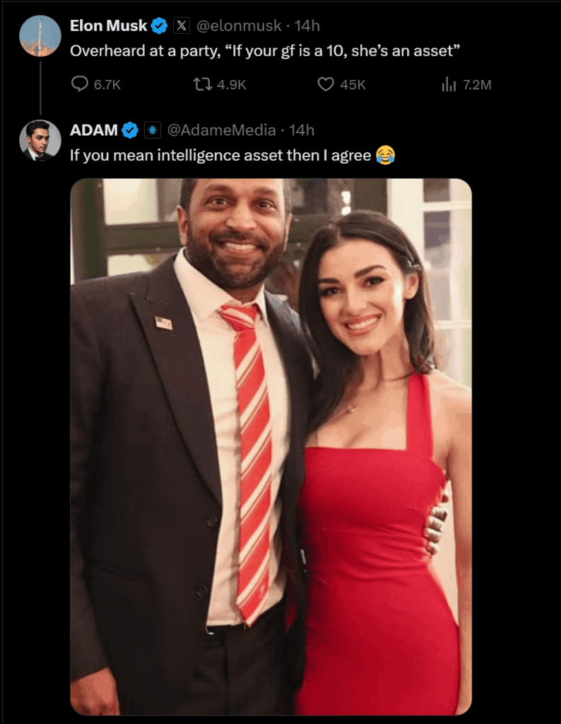Elon weiß, was los ist. Crosseyed Midget dating mit einem Mossad -Agenten, der außerhalb seiner Liga liegt.