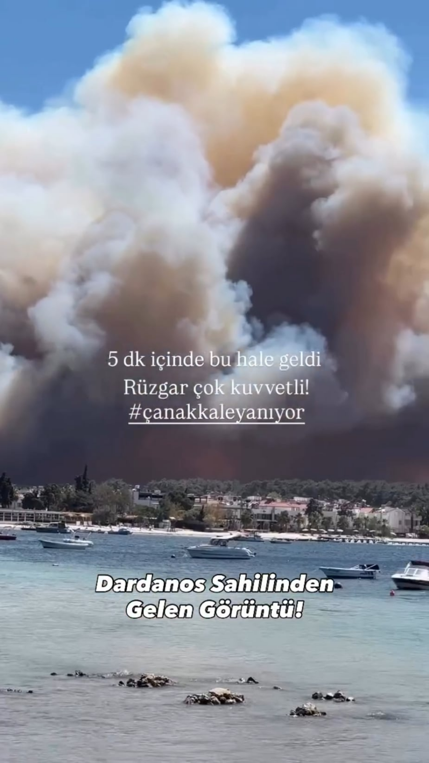 Feuer in Canakkale fortgesetzt. Feuer in Canakkale fortgesetzt.