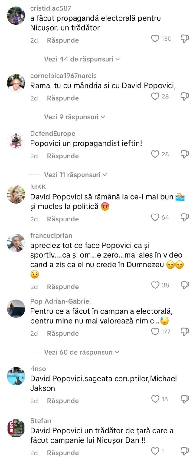 Die Vorschläge über David Popovici