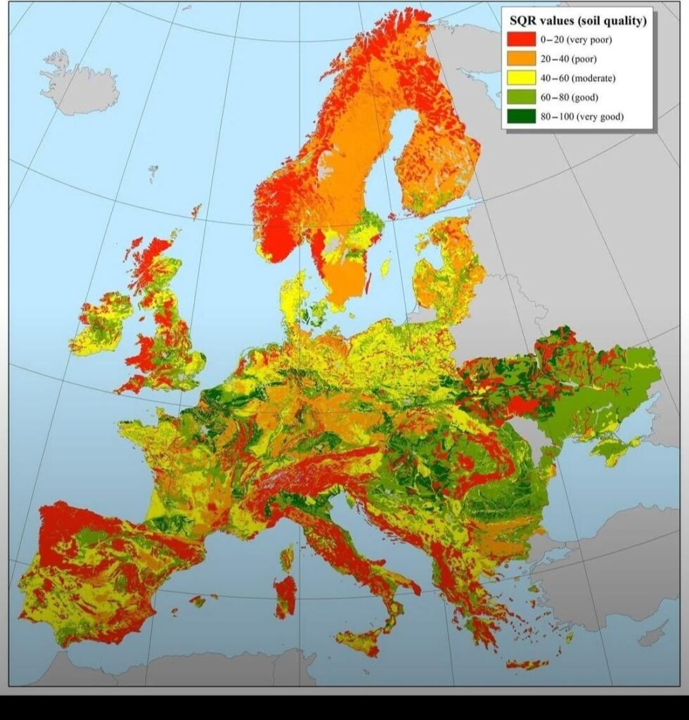 Bodenqualität in ganz Europa