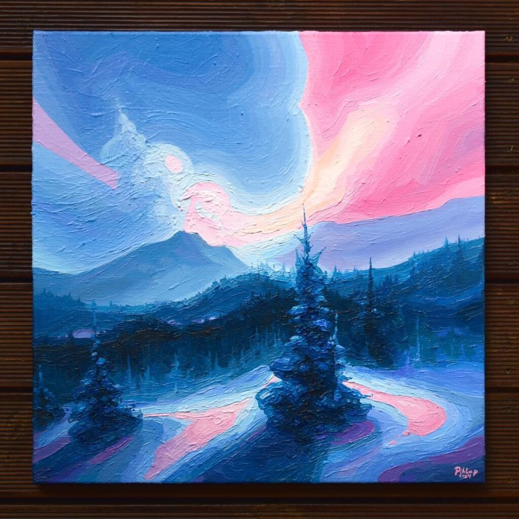 Ein Gemälde, das ich vom Rocky Mountain National Park inspiriert habe