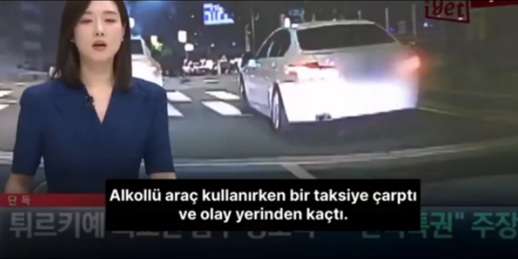 In der türkischen Botschaft in Seoul wurden alkoholische Fahrzeuge in den Bewegungen des südkoreanischen Fernsehens gemeldet. Unser Diplomat, das sich auf dem richtigen Signal einschloss, traf ein Pauschal Taxi, griff den Taxifahrer an und versuchte, 20 Minuten lang das Telefon des Taxifahrers zu erhalten. Flucht aus der Polizei ...