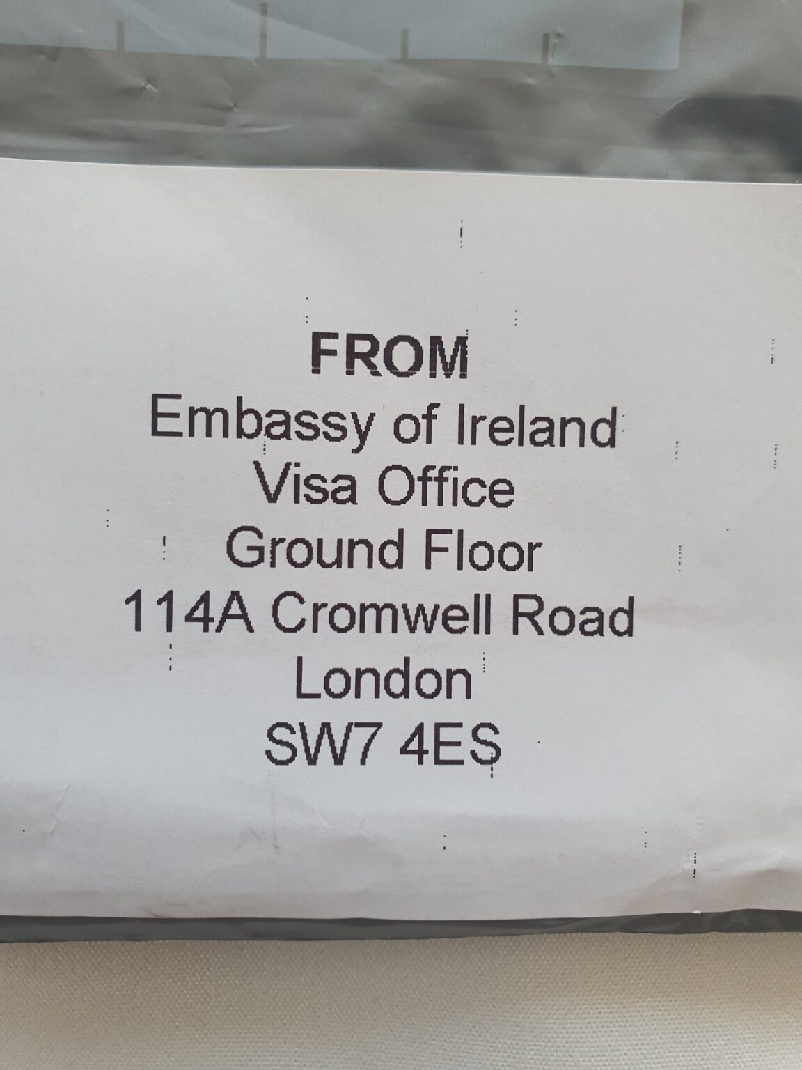 Die irische Botschaft in London befindet sich in der Cromwell Road