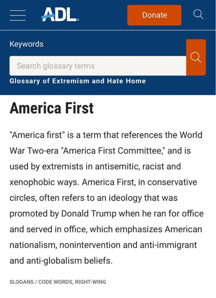 "America First" ist jetzt antiitisch