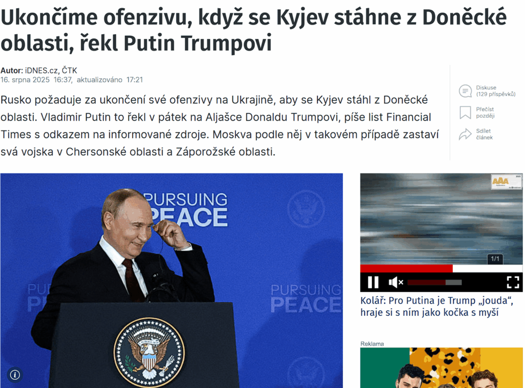 '' Du gibst mir etwas für mich und ich werde dir auf jeden Fall nichts geben und vielleicht komme ich für den Rest. '' Vladimir Putin, die Kunst der Vereinbarung