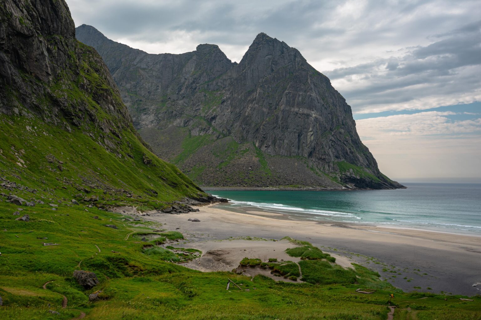 Kvalvika in Lofoten, Norwegen