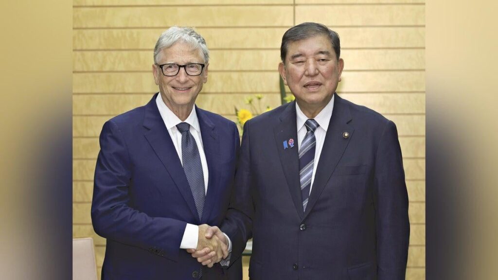 Premierminister Ishiba, der sich mit Bill Gates traf, gab bekannt, dass er bis zu 81,2 Milliarden Yen zu einer internationalen Impforganisation beitragen würde. Premierminister Ishiba, der sich mit Bill Gates traf, gab bekannt, dass er bis zu 81,2 Milliarden Yen zu einer internationalen Impforganisation beitragen würde.