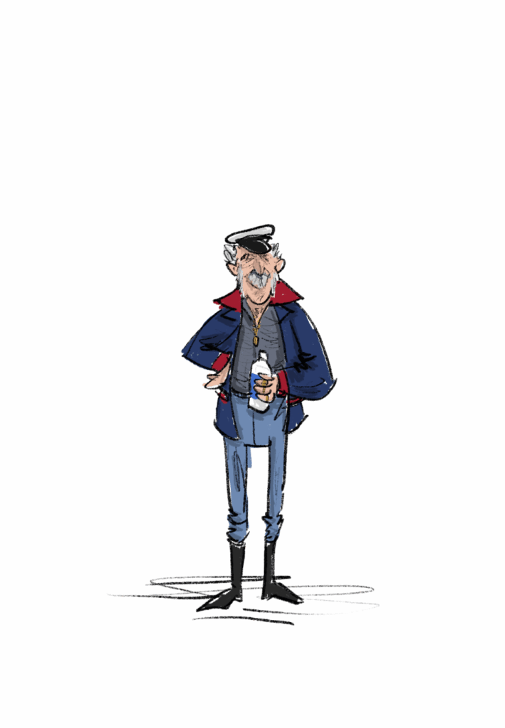 Little Illustration von schroffen Inseln New Milkman. Digital. Mich.