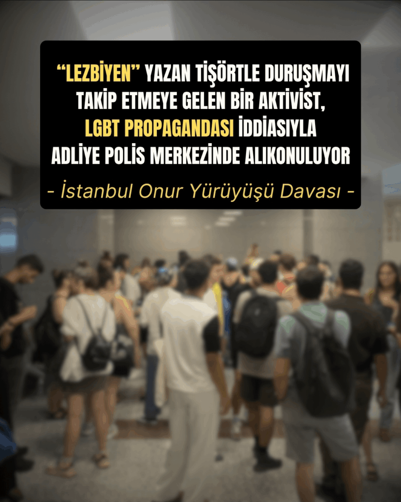 Der Aktivist, der kam, um der Anhörung mit einem T -Shirt mit „Lesben“ zu folgen, wurde für eine Stunde auf der Justizpolizei wegen mutmaßlicher „LGBT -Propaganda“ festgenommen Der Aktivist, der kam, um der Anhörung mit einem T -Shirt mit "Lesben" zu folgen, wurde für eine Stunde auf der Justizpolizei wegen mutmaßlicher "LGBT -Propaganda" festgenommen