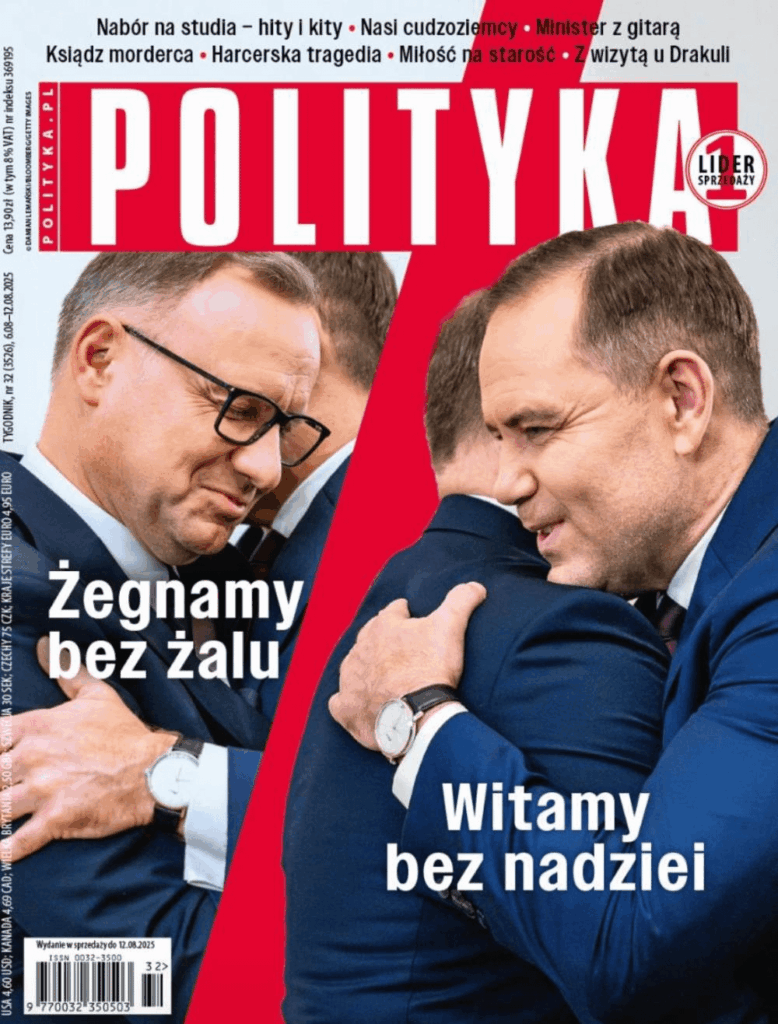 LETZTE POLITYKA -Titelseite - "Wir verabschieden uns ohne Bedauern, wir begrüßen ohne Hoffnung"