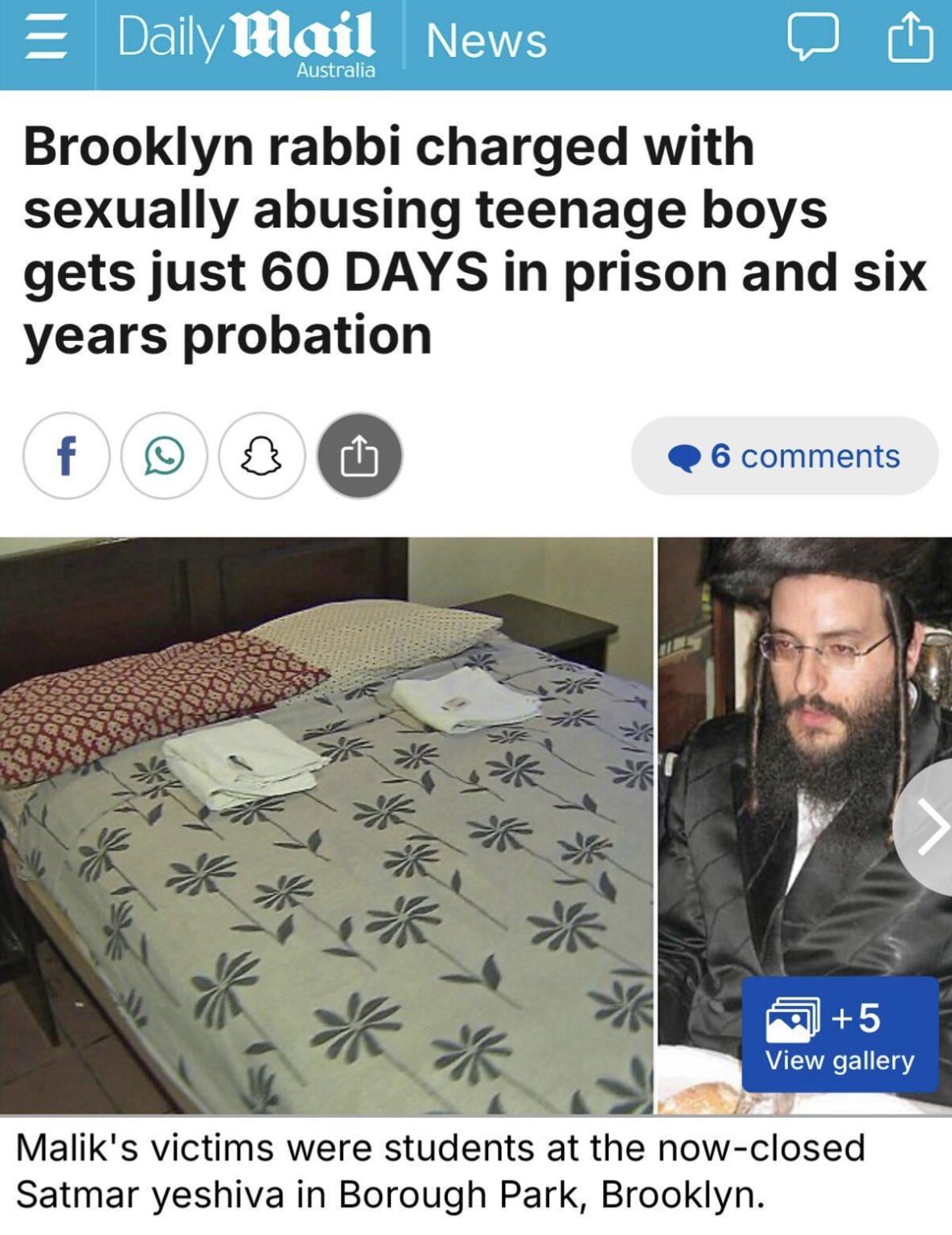 Warum erhielt dieser Rabbiner nur 60 Tage Gefängnis? Er vergewaltigte 4 Jungen und behauptete, sie verführten ihn.