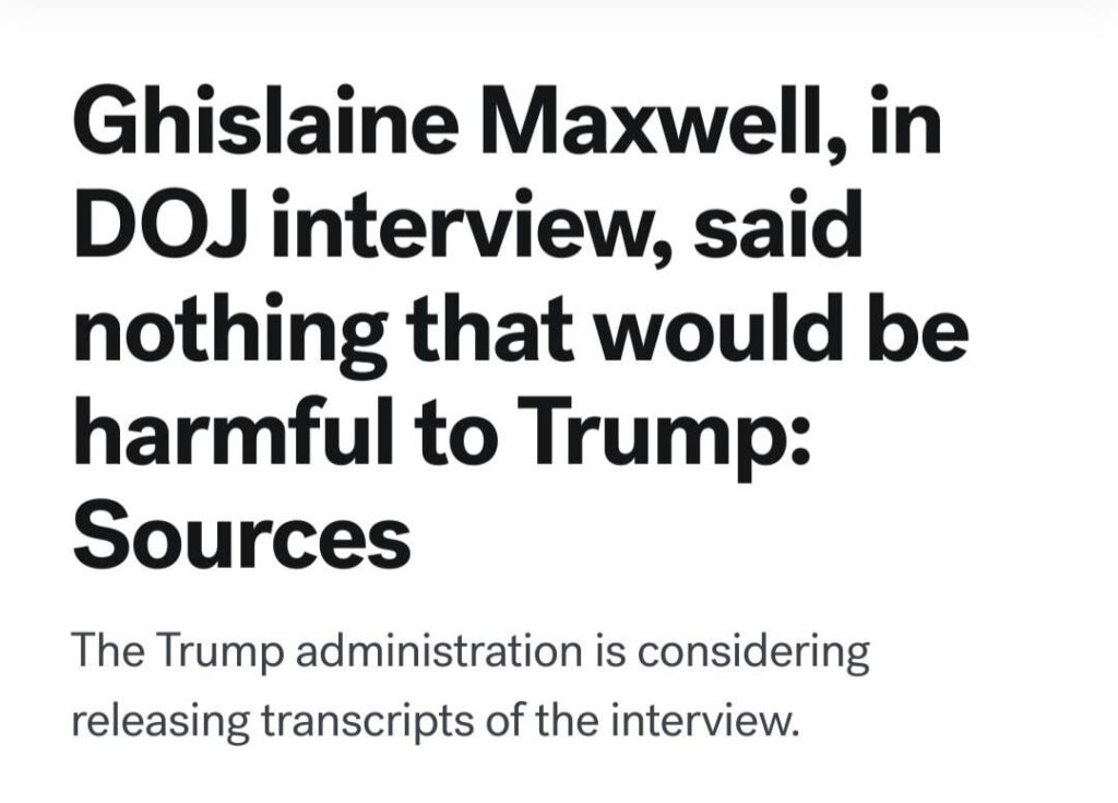 Die Lösung ist in: Maxwell löscht Trump