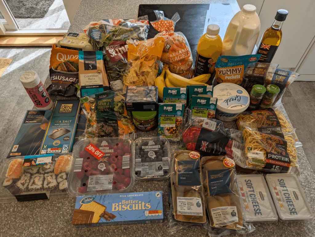 £ 60 (€ 69) Lebensmittel aus Aldi in Großbritannien