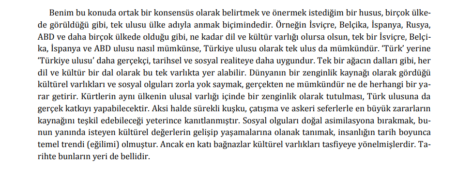 Baby Killer Terrorist Abdullah Öcalan's Republic Torkiye sagte über das Nationssystem