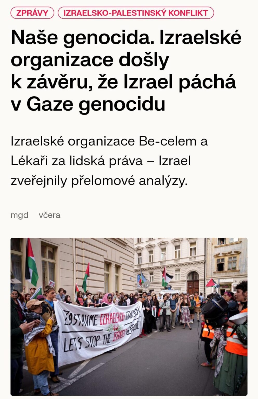 Sogar israelische Menschenrechtsorganisationen sprechen auf der Grundlage ihrer Analysen zum Völkermord in Gaza