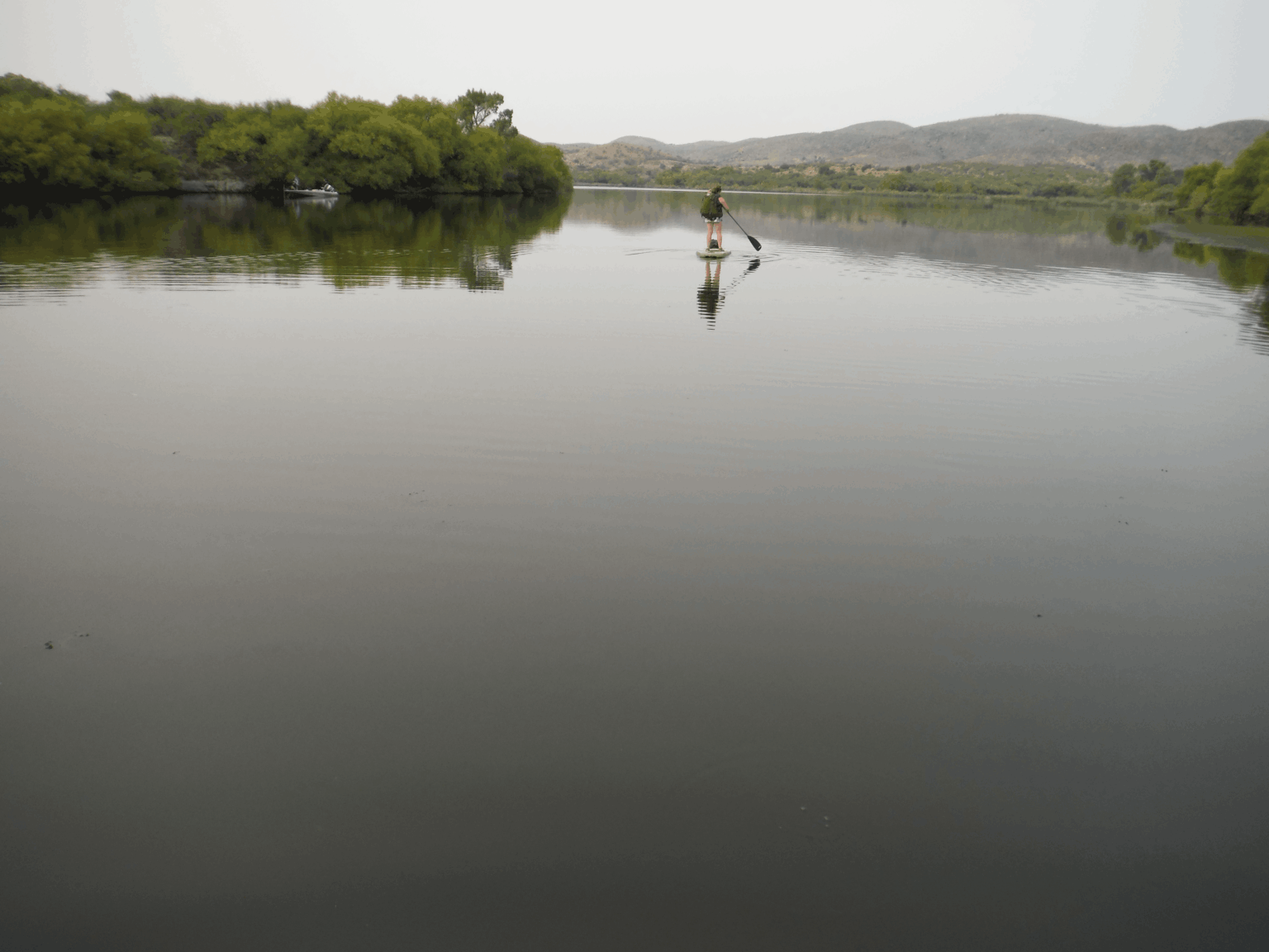 Am frühen Morgen Paddel, Lake Arivaca