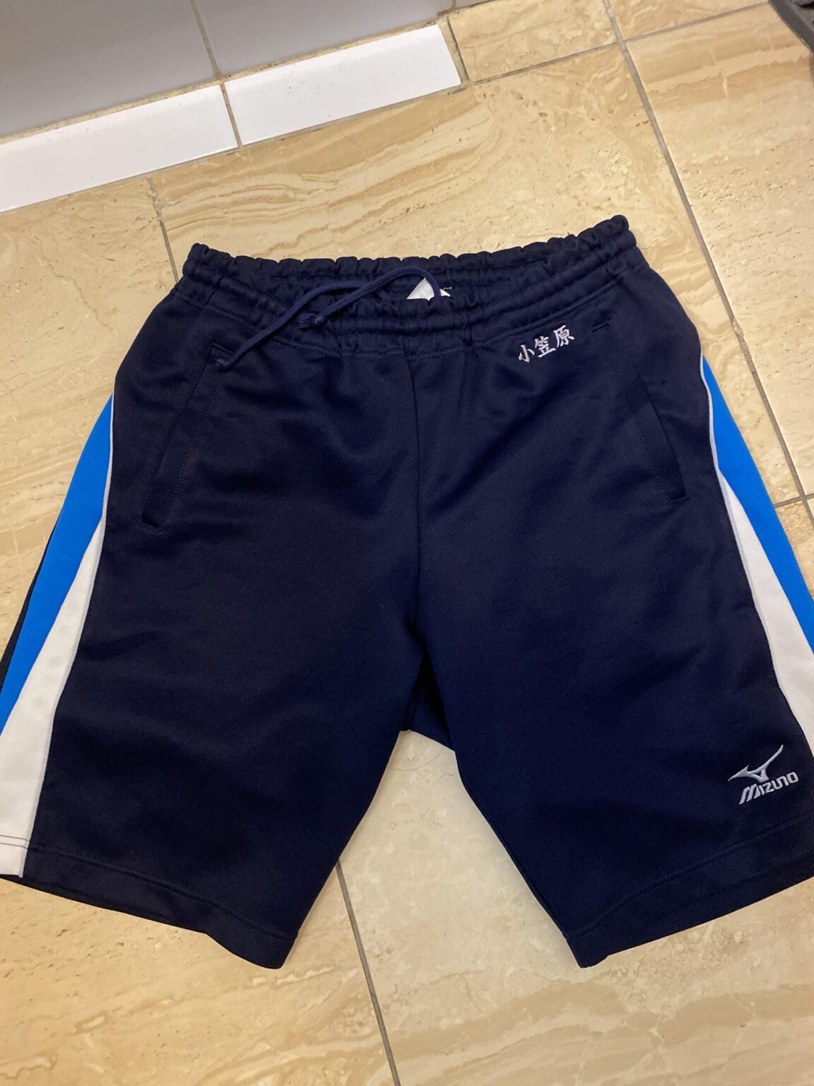 Kann jemand identifizieren, aus welcher japanischen Schule dieses Mizuno -Fitnessstudio Short stammt? Kann jemand identifizieren, aus welcher japanischen Schule dieses Mizuno -Fitnessstudio Short stammt?