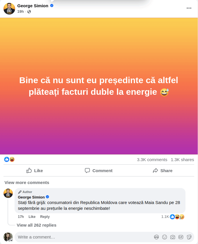 Simion setzt die Anti-Maia-Sandu-Kampagne fort
