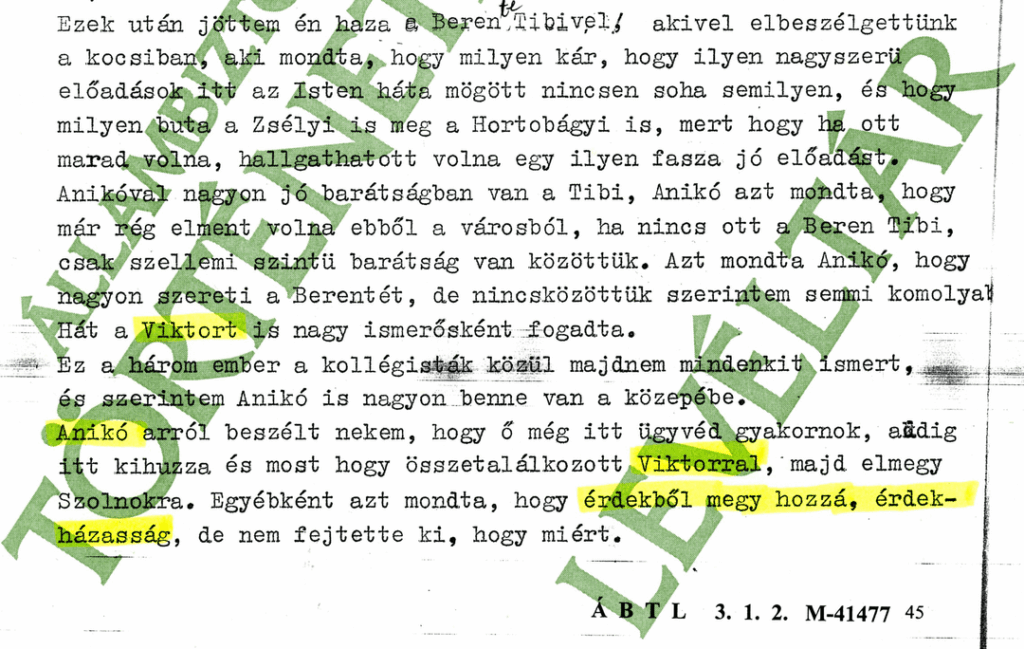 Anikó Lévai ging von Interesse an Viktor Orbán und sein Vater war ein Sicherheitsvertreter des Staatsverhältnisses