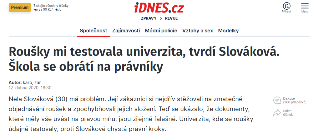 Warum wurde es irgendwie vergessen, wie Nela Slováková mit Masken flüsterte?