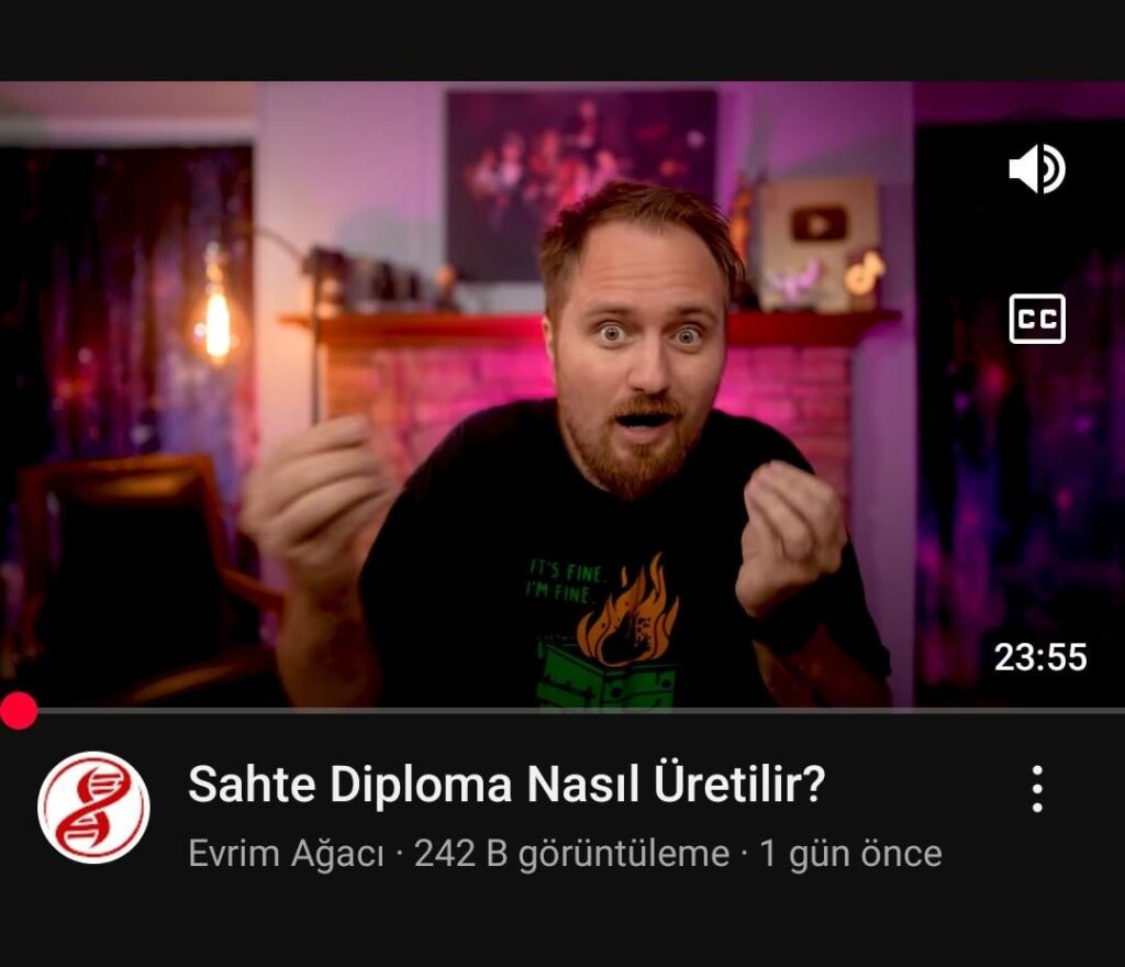 Neues Video von Evolution Tree: Wie produziert man ein falsches Diplom?
