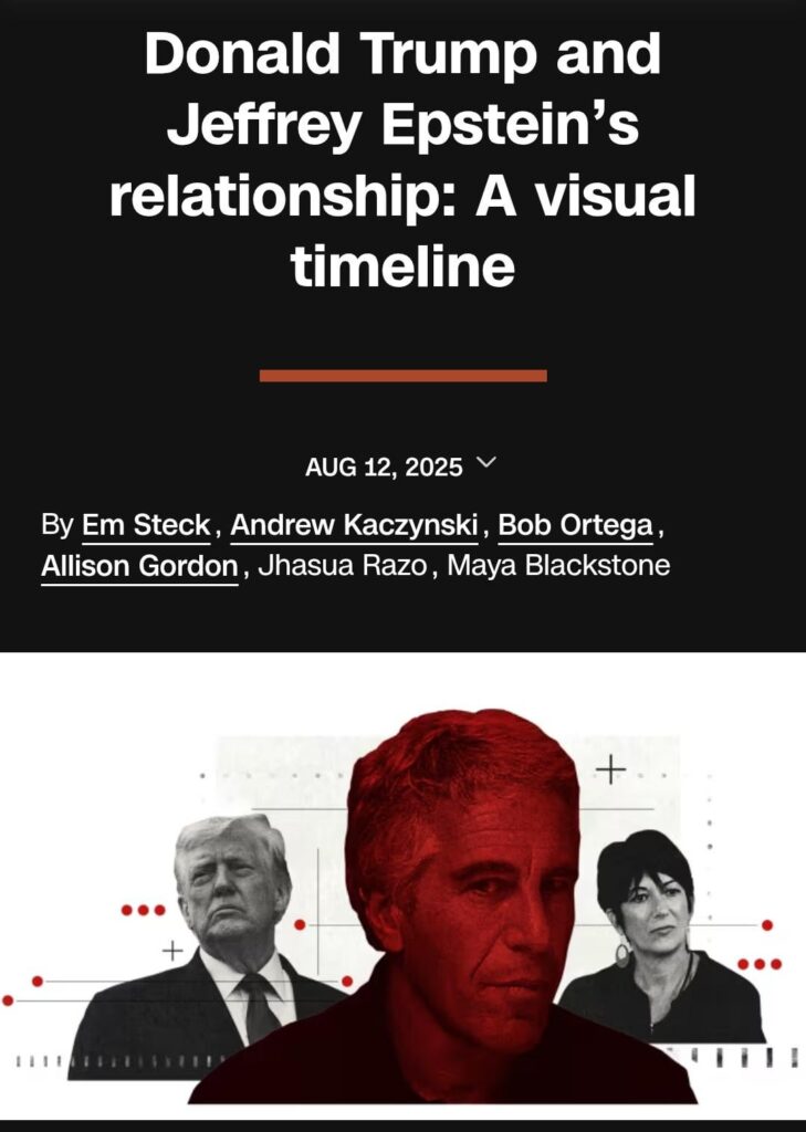 CNN veröffentlicht eine verdammte Zeitleiste der Trump/Epstein -Beziehung